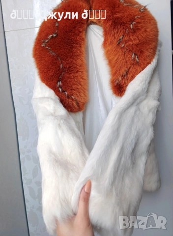 Палто с естествен косъм от чинчила и лисица, снимка 18 - Палта, манта - 48772579