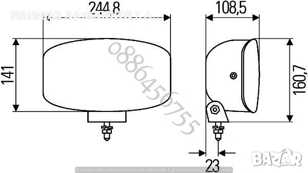ПРОМОЦИЯ!!!! 1 бр. Комбо Халогени + LED spot тип Hella за ролбар на камион , 24V , снимка 2 - Аксесоари и консумативи - 48715234