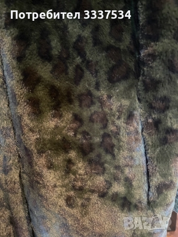 Дамско палто еко косъм faux fur M леопард, снимка 4 - Палта, манта - 52478132