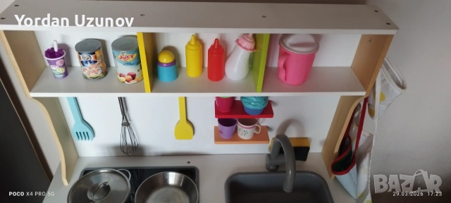 Дестка дървена кухня, снимка 3 - Играчки за стая - 54016717