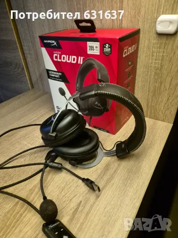 Гейминг слушалки HyperX - Cloud II, черни, снимка 6 - Слушалки за компютър - 48363734