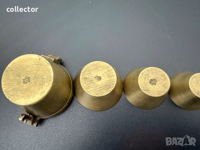 Комплект бронзови гнездови тежести. №7827, снимка 6 - Антикварни и старинни предмети - 53069711