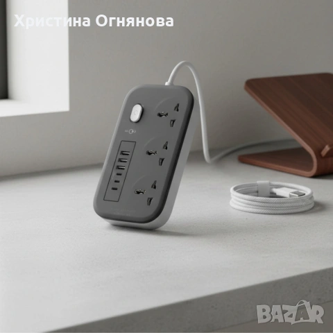 Разклонител KL GO PS-300 2500W с USB зареждане и защита за безопасност и комфорт в дома и офиса, снимка 6 - Друга електроника - 53389664