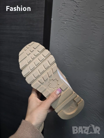 Нови жестоки дамски сникърси / маратонки в бежов и сив цвят на намаление., снимка 5 - Маратонки - 53871112