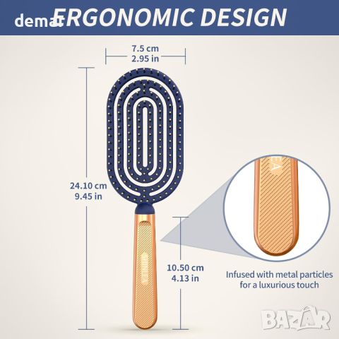 Спирална четка за разресване на коса SHINLEA, масажна четка за коса с гъвкави меки влакна, снимка 2 - Аксесоари за коса - 45622846
