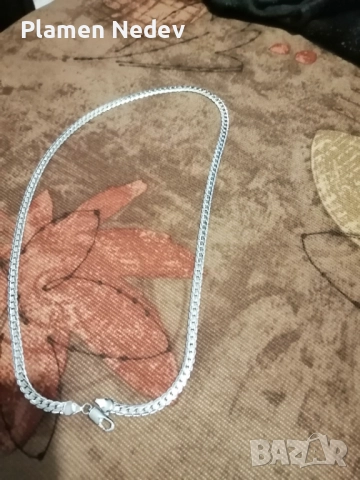 Сребърен синджир, снимка 2 - Колиета, медальони, синджири - 52787901