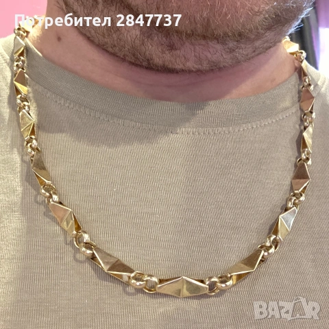 Златен синджир 14к, снимка 2 - Колиета, медальони, синджири - 53052875