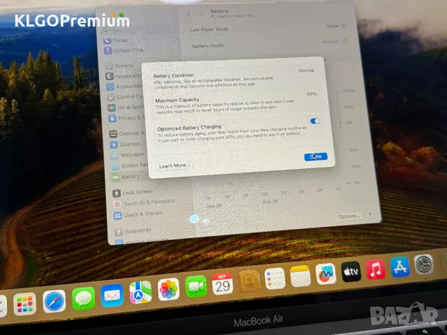  Лаптоп Apple Macbook Air M1 256gb 8GB RAM Retina 13.3 Space Gray, снимка 9 - Лаптопи за работа - 47411090