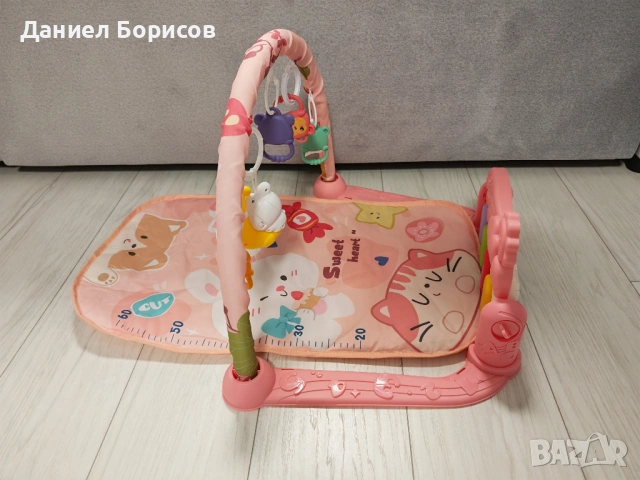 Бебешка активна гимнастика с пиано и гризалки – Розова