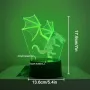 Холограмна 3D LED лампа Летящ Дракон,RGB Седемцветен Интелигентен Контрол,USB, снимка 7