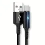 USB A  към USB Type C кабел, до 80 W бързо зареждане, найлонова оплетка - 3 метра, снимка 1