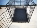 метална сгъваема клетка за куче 77x49x54см за транспорт и стационар, снимка 2