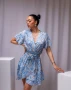Синя ежедневна рокля , снимка 2