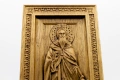 Релефна икона на свети Анатолий от масивен дъб, снимка 6