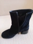Черни велурени ботички 39 номер, снимка 4
