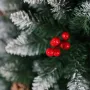 🎄✨ Коледно дърво с глог и шишарки със заснежени връхчета  , снимка 3