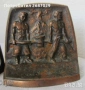  2 броя:  стари автомобили ограничители за книги, букенд, bookend, чугун арт сцена: леяр работник , снимка 12