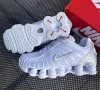 Мъжки маратонки Nike Shox TL — изцяло бели — пружинираща подметка — номера 36-46, снимка 2