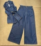 дамски комплект деним елек с колан и дънки , снимка 3