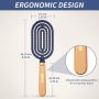 Спирална четка за разресване на коса SHINLEA, масажна четка за коса с гъвкави меки влакна, снимка 2