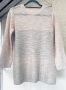 Скандинавско ръчно плетиво - нежен пуловер с фин люрекс, снимка 9