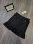 Нова черна кожена пола + колан на намаление, снимка 1