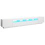 vidaXL ТВ шкаф с LED осветление, бял, 260x35x40 см(SKU:3081915, снимка 1 - Шкафове - 45332003