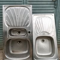 мивка двойна голяма кухненска, хром- никел, алпака, неръждаема стомана, инокс, внос от Швейцария, снимка 2 - Други - 41560538