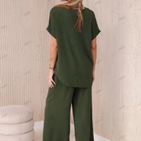 Дамски комплект с колие блуза + панталон, 4цвята , снимка 13 - Комплекти - 45553977