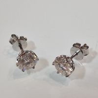 Дамски сребърни обеци с брилянти , снимка 8 - Обеци - 45332263