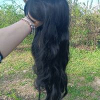 дълга черна перука 35лв, снимка 2 - Аксесоари за коса - 45573821