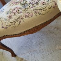 Френско кресло с гобленова дамаска , снимка 8 - Столове - 45276365