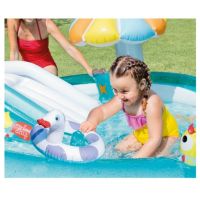 Подарете на вашите деца безкрайно удоволствие с надуваемия басейн за игра и пързалка от INTEX, снимка 2 - Басейни и аксесоари - 45248727