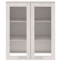 Надстройка за шкаф, бяла, 85x35x100 см, бор масив, снимка 5 - Шкафове - 45368072