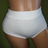 Sloggi- M  Качествени памучни бели бикини с висока талия , снимка 5 - Бельо - 45955976