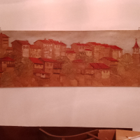 Панорама на В.Търново на пано с конци продавам, снимка 2 - Декорация за дома - 45023209