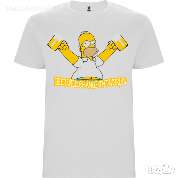 Нова мъжка забавна тениска с Хоумър Симпсън от Семейство Симпсън, снимка 1
