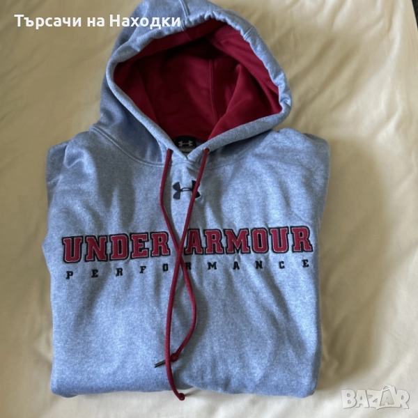 $100 Мъжки суичър Under Armour – размер XL grey сив UA performance , снимка 1