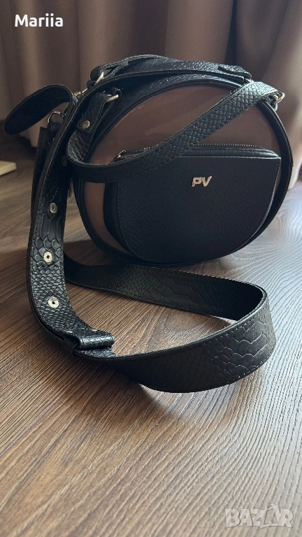 Луксозна дизайнерска чанта от естествена кожа – рептилия, снимка 1