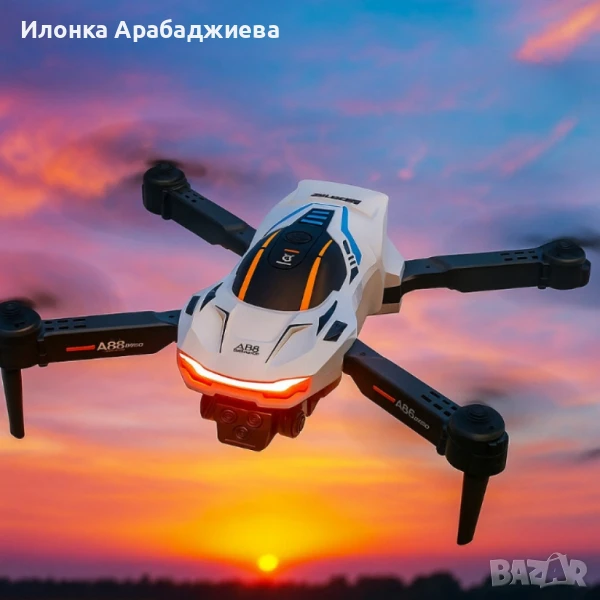 Сгъваем дрон A88 с двойна 1080P камера и интелигентни функции за управление, снимка 1
