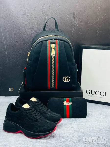 дамски комплект маратонки и чанта / раница gucci guess , снимка 1