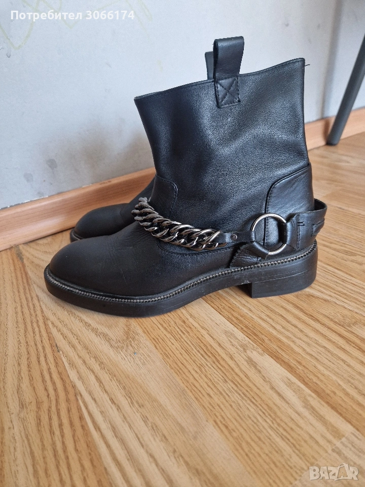 Боти от естествена кожа Zara , снимка 1