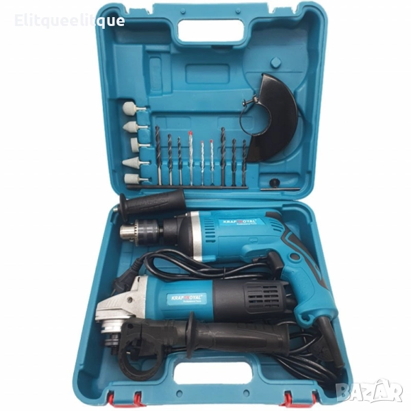 Ударна бормашина и ъглошлайф 1200W Kraft Royal, снимка 1