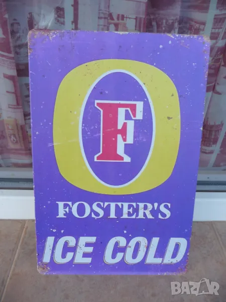 Метална табела бира Foster's Ice Cold ледено студена бирария, снимка 1