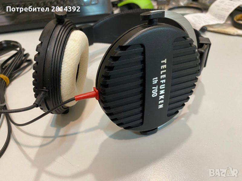 Hi-Fi Слушалки TELEFUNKEN TH-700 + адаптор петица зарче за PHILIPS GRUNDIG DUAL и др. стари машини, снимка 1