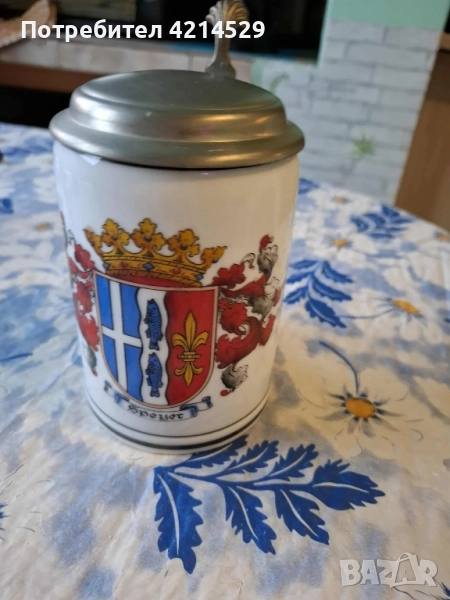 Немска порцеланова халба, снимка 1