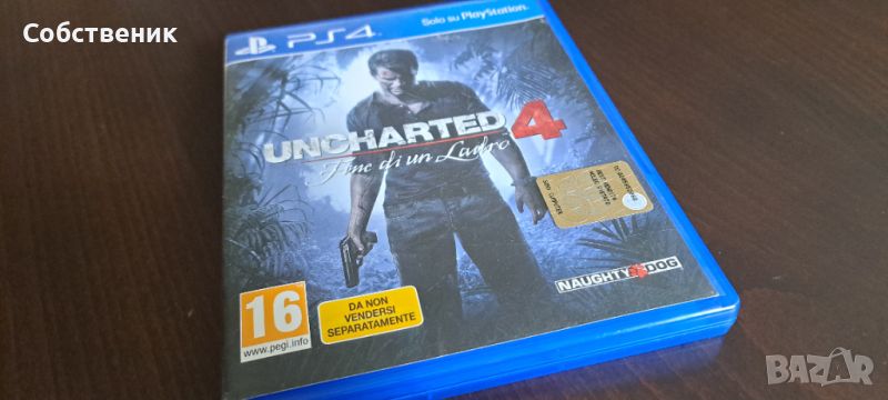 ps4 game uncharted 4 игра на диск sony playstation , снимка 1