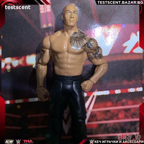 Екшън фигура WWE The Rock Скалата The Final Boss Basic mattel People's Champ figure играчка trainers, снимка 1