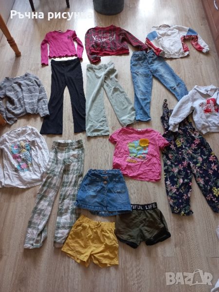 Сет дрехи за момиче ръст до 122см 10лв всичко общо, снимка 1