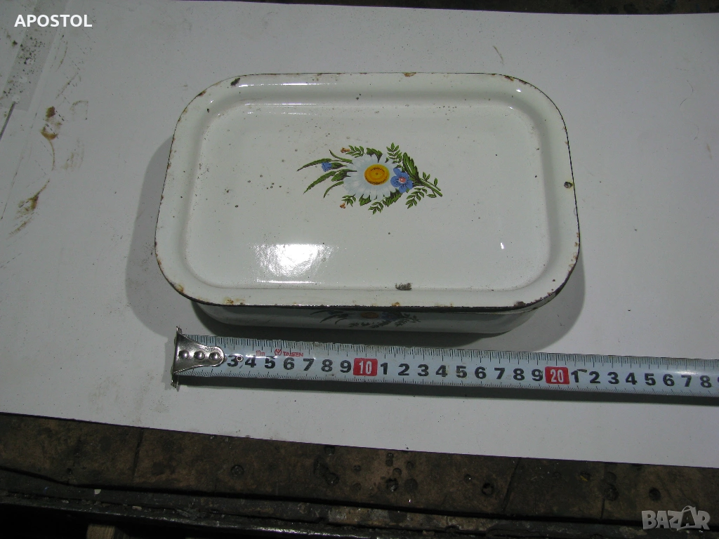 Стара емайлирана кутия за храна, снимка 1
